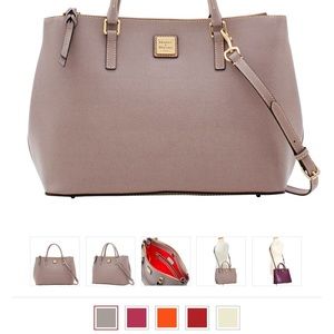 Dooney and Bourke Willa Satchel Saffiano Taupe